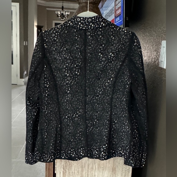 NWT - COLDWATER CREEK NOUVEAU BLACK EYELET JACKET (SIZE 4/6) - Picture 3 of 11